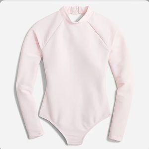 J. Crew NWT Active Ribbed Long-Sleeve One-Piece Swimsuit